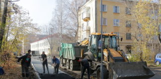 Институтский проезд, благоустройство, укладка асфальта